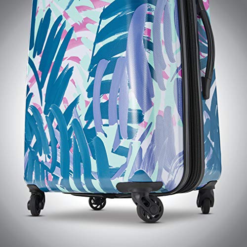 American Tourister Moonlight Hardside Expandable Luggage with Spinner Wheels, Palm Trees - American Tourister Moonlight Hardside Expandable Luggage with Spinner Wheels, Palm Trees - Travelking