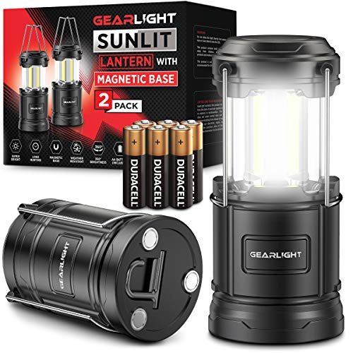 GearLight Camping Lantern - 2 Portable, LED Battery Powered Lamp - GearLight Camping Lantern - 2 Portable, LED Battery Powered Lamp - Travelking