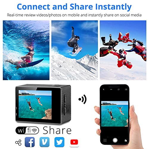 Dragon Touch 4K Action Camera 20MP Vision 3 Underwater Waterproof Camera - Dragon Touch 4K Action Camera 20MP Vision 3 Underwater Waterproof Camera - Travelking