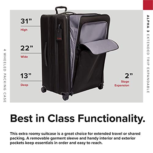 TUMI Alpha 3 Extended Trip Expandable 4 Wheeled Packing Case - TUMI Alpha 3 Extended Trip Expandable 4 Wheeled Packing Case - Travelking