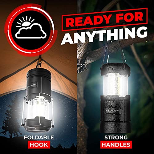 GearLight Camping Lantern - 2 Portable, LED Battery Powered Lamp - GearLight Camping Lantern - 2 Portable, LED Battery Powered Lamp - Travelking