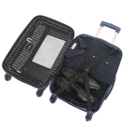 Kensie Women's Alma Hardside Spinner Luggage, Midnight Blue, 3-Piece Set - Kensie Women's Alma Hardside Spinner Luggage, Midnight Blue, 3-Piece Set - Travelking