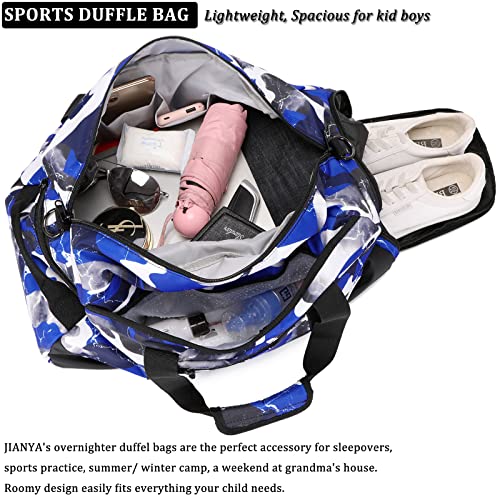 Kids Duffle Bag for Travel, Boys Girls Gym Duffel Bags with Shoe  Compartment Little Kid Weekender Overnight Sports Bag
