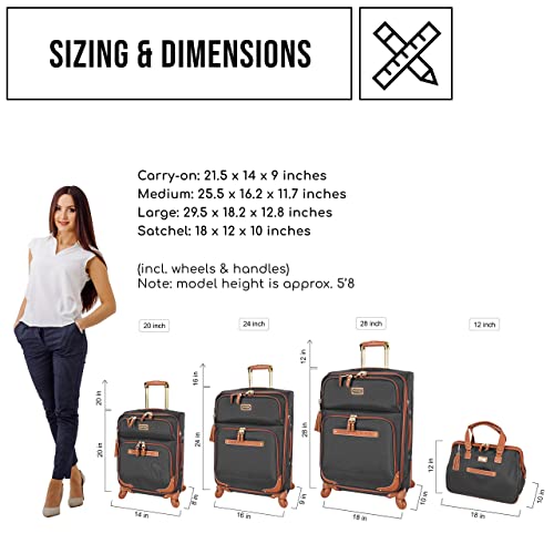 Steve Madden Luggage Set 4 Piece- Softside Expandable Suitcase Set - Steve Madden Luggage Set 4 Piece- Softside Expandable Suitcase Set - Travelking