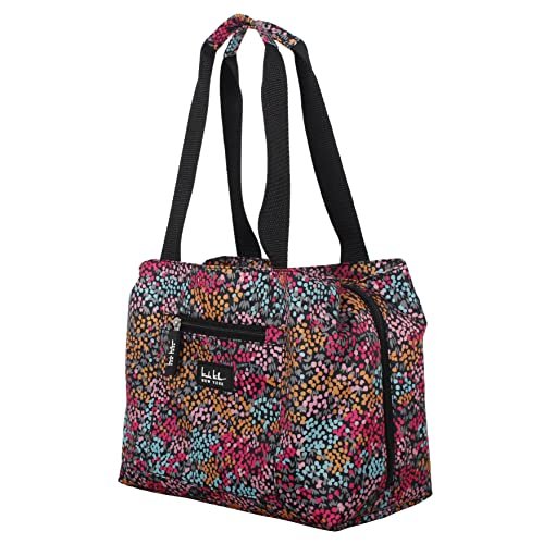 Nicole Miller Insulated Lunch Bag Tote –Open Cooler Ice Bag, Floral Black - Nicole Miller Insulated Lunch Bag Tote –Open Cooler Ice Bag, Floral Black - Travelking