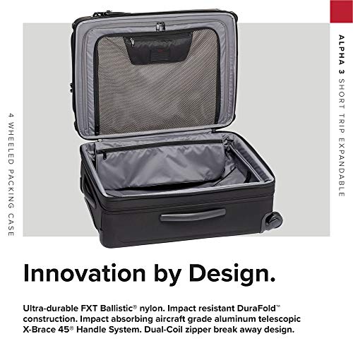 TUMI Alpha 3 Short Trip Expandable 4 Wheeled Packing Case Black - TUMI Alpha 3 Short Trip Expandable 4 Wheeled Packing Case Black - Travelking