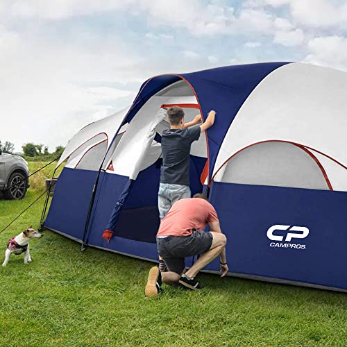 CAMPROS CP Tent-8-Person-Camping-Tents, Waterproof Windproof - Blue - CAMPROS CP Tent-8-Person-Camping-Tents, Waterproof Windproof - Blue - Travelking