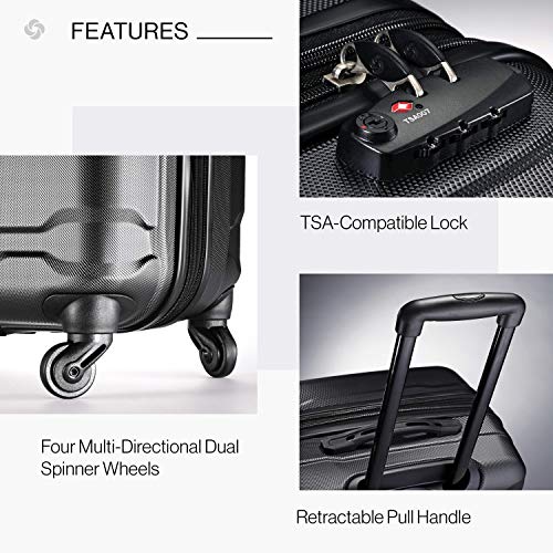 Samsonite Omni PC Hardside Expandable Luggage, 3-Piece, Black - Samsonite Omni PC Hardside Expandable Luggage, 3-Piece, Black - Travelking