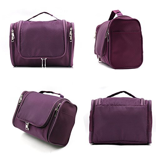 Extra Large Capacity Hanging Toiletry Bag for Men & Women, Purple - Extra Large Capacity Hanging Toiletry Bag for Men & Women, Purple - Travelking