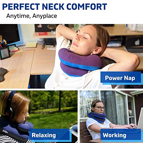 BCOZZY Neck Pillow for Travel Provides Double Support to The Head, Neck,  and Chin in Any Sleeping Position on Flights, Car, and at Home, Comfortable