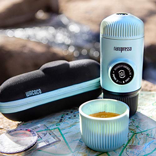 WACACO Nanopresso Portable Espresso Maker, Arctic Blue - WACACO Nanopresso Portable Espresso Maker, Arctic Blue - Travelking