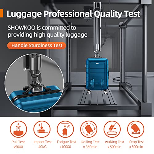 SHOWKOO Luggage Sets Expandable PC+ABS Durable Suitcase 3 PC Set, Sea Blue - SHOWKOO Luggage Sets Expandable PC+ABS Durable Suitcase 3 PC Set, Sea Blue - Travelking