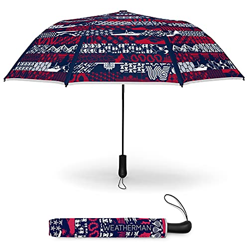 Weatherman Collapsible Umbrella - Windproof Up to 55 MPH Winds - United - Weatherman Collapsible Umbrella - Windproof Up to 55 MPH Winds - United - Travelking