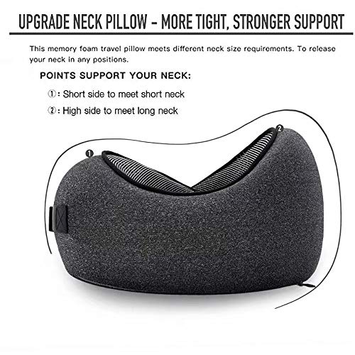 MLVOC Travel Pillow 100% Pure Memory Foam Neck Pillow - MLVOC Travel Pillow 100% Pure Memory Foam Neck Pillow - Travelking