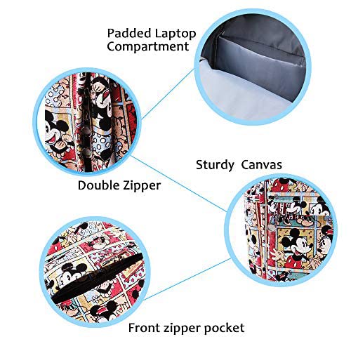 Finex Mickey & Minnie Mouse Comic Backpack - Multi-Comic Design, Versatile Organizer - Finex Mickey & Minnie Mouse Comic Backpack - Multi-Comic Design, Versatile Organizer - Travelking