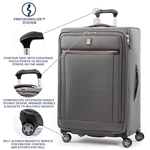 Travelpro Platinum Elite Softside Expandable Luggage, 8 Wheel - Travelpro Platinum Elite Softside Expandable Luggage, 8 Wheel - Travelking