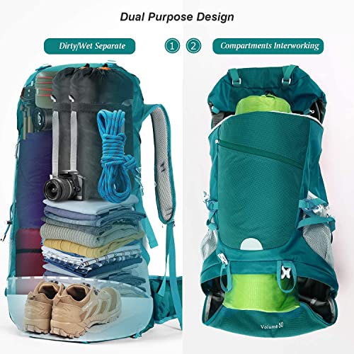 HOMIEE 50L Hiking Backpack Travel Bag Waterproof Camping Climbing - HOMIEE 50L Hiking Backpack Travel Bag Waterproof Camping Climbing - Travelking