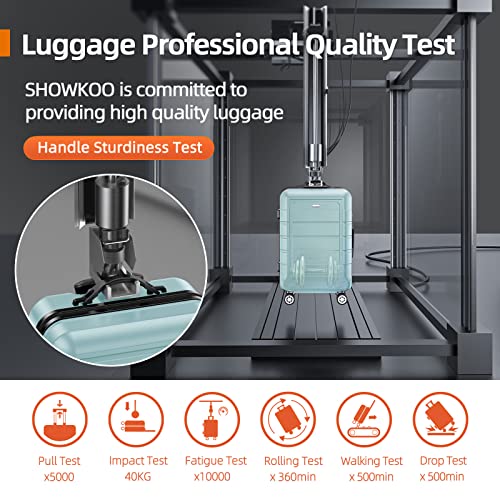 SHOWKOO Luggage Sets Expandable PC+ABS Durable Double Wheels, Mint Green­ - SHOWKOO Luggage Sets Expandable PC+ABS Durable Double Wheels, Mint Green­ - Travelking