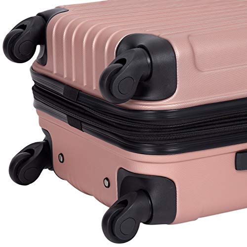 Travelers Club Midtown Hardside 4-Piece Luggage Travel Set, Rose Gold - Travelers Club Midtown Hardside 4-Piece Luggage Travel Set, Rose Gold - Travelking