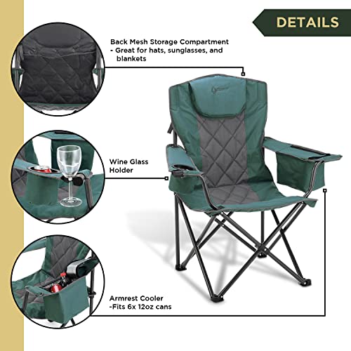 ARROWHEAD OUTDOOR Portable Folding Camping Quad Chair w/ 6-Can Cooler - ARROWHEAD OUTDOOR Portable Folding Camping Quad Chair w/ 6-Can Cooler - Travelking