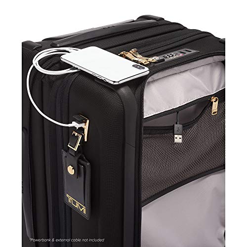 TUMI Alpha 3 International Dual Access 4 Wheeled Carry-On Black/Gold - TUMI Alpha 3 International Dual Access 4 Wheeled Carry-On Black/Gold - Travelking