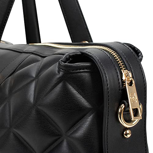 Badgley Mischka Quilted Weekender Bag, Black - Badgley Mischka Quilted Weekender Bag, Black - Travelking