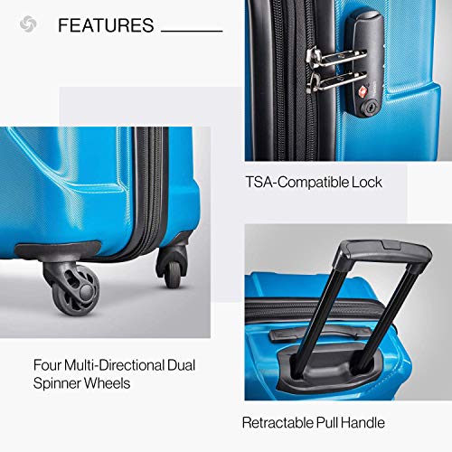 Samsonite Centric Hardside Expandable Luggage with Spinner Wheels, Caribbean Blue, 3-Piece Set - Samsonite Centric Hardside Expandable Luggage with Spinner Wheels, Caribbean Blue, 3-Piece Set - Travelking