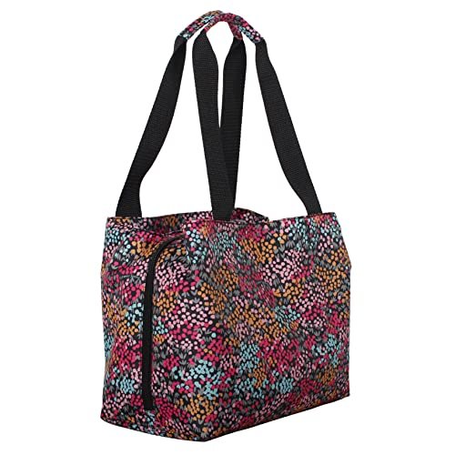 Nicole Miller Insulated Lunch Bag Tote –Open Cooler Ice Bag, Floral Black - Nicole Miller Insulated Lunch Bag Tote –Open Cooler Ice Bag, Floral Black - Travelking