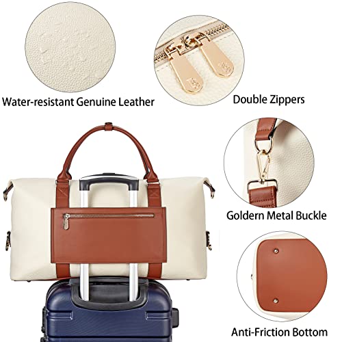 BOSTANTEN Weekender-Overnight Leather Duffel Bag for Women - BOSTANTEN Weekender-Overnight Leather Duffel Bag for Women - Travelking