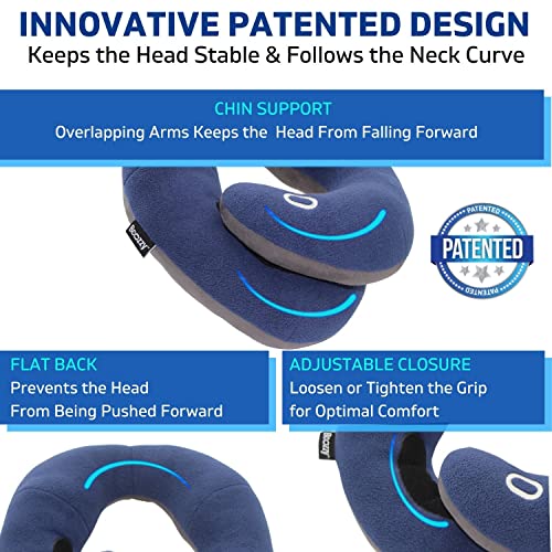 BCOZZY Navy Travel Pillow - Ergonomic and Portable Neck Support Pillow - BCOZZY Navy Travel Pillow - Ergonomic and Portable Neck Support Pillow - Travelking