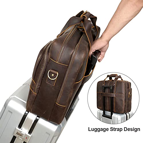 Large Leather Briefcase for Men - Business Travel - Large Leather Briefcase for Men - Business Travel - Travelking