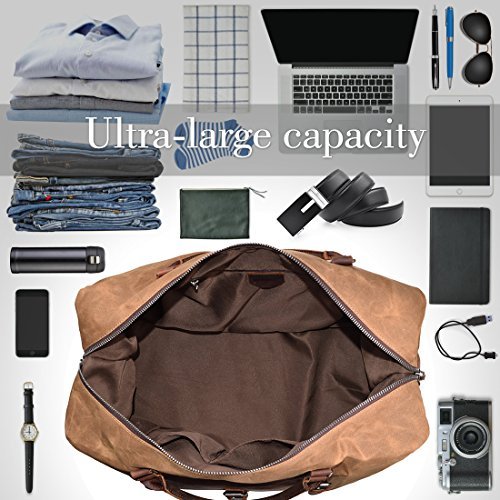 Oversized Travel Duffel Bag Waterproof Canvas Genuine Leather - Oversized Travel Duffel Bag Waterproof Canvas Genuine Leather - Travelking