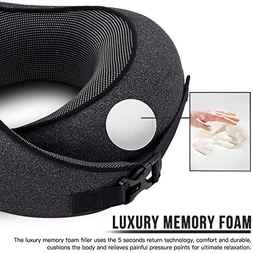 MLVOC Travel Pillow 100% Pure Memory Foam Neck Pillow - MLVOC Travel Pillow 100% Pure Memory Foam Neck Pillow - Travelking