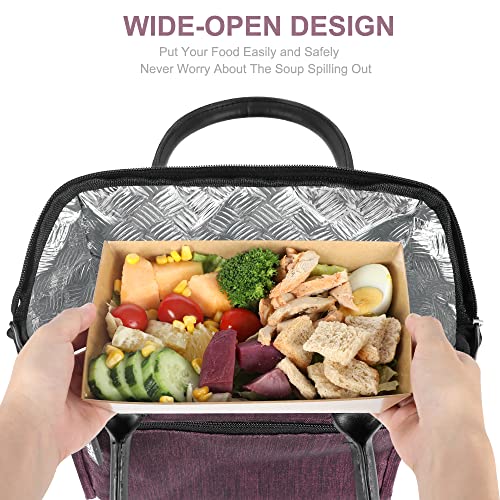 Nicole Miller Insulated Lunch Bag Tote – Thermal Soft Side Wide-Open - Nicole Miller Insulated Lunch Bag Tote – Thermal Soft Side Wide-Open - Travelking