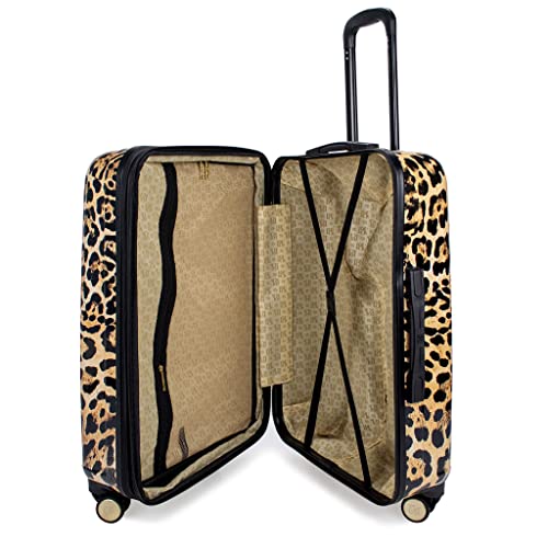 Badgley Mischka Leopard 3 Piece Expandable Luggage Set - Badgley Mischka Leopard 3 Piece Expandable Luggage Set - Travelking