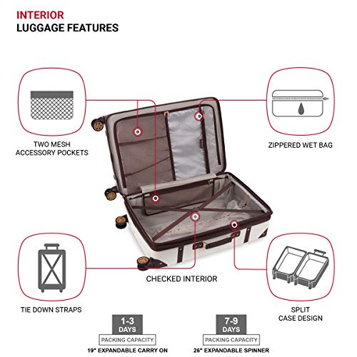 SwissGear 7739 Hardside Luggage Trunk with Spinner Wheels, White - SwissGear 7739 Hardside Luggage Trunk with Spinner Wheels, White - Travelking