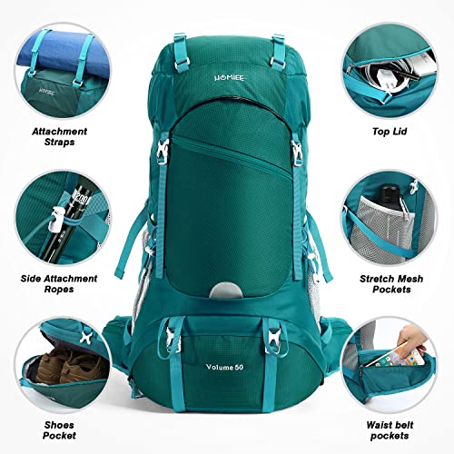 HOMIEE 50L Hiking Backpack Travel Bag Waterproof Camping Climbing - HOMIEE 50L Hiking Backpack Travel Bag Waterproof Camping Climbing - Travelking