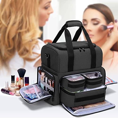 BAFASO Large Travel Makeup Bag with 3 Inner Removable Pouches - BAFASO Large Travel Makeup Bag with 3 Inner Removable Pouches - Travelking