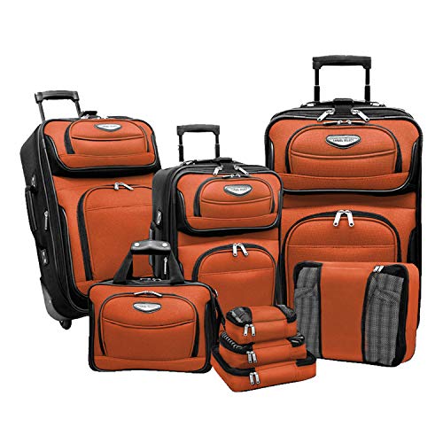 Travel Select Amsterdam Expandable Rolling Upright Luggage, Orange, 8-Piece Set - Travel Select Amsterdam Expandable Rolling Upright Luggage, Orange, 8-Piece Set - Travelking