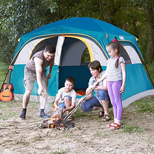 UNP Tents for Camping 6 Person Waterproof Windproof Easy Setup - UNP Tents for Camping 6 Person Waterproof Windproof Easy Setup - Travelking