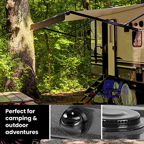 ABBA Double Burner Portable Propane StoveTop - Lightweight Alloy Steel  Portable Stove - Stove for Camping, Patio & Outdoor Activities, 13.19 x  21.85