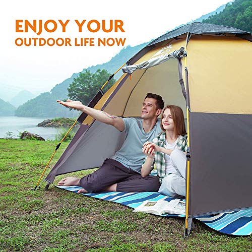 Hewolf Waterproof Instant Camping Tent - 2/4 Person Easy Quick Setup - Hewolf Waterproof Instant Camping Tent - 2/4 Person Easy Quick Setup - Travelking