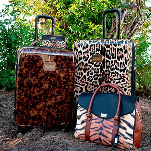 Badgley Mischka Leopard 3 Piece Expandable Luggage Set - Badgley Mischka Leopard 3 Piece Expandable Luggage Set - Travelking