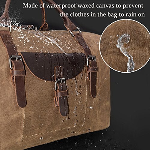 Oversized Travel Duffel Bag Waterproof Canvas Genuine Leather - Oversized Travel Duffel Bag Waterproof Canvas Genuine Leather - Travelking